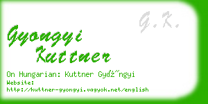 gyongyi kuttner business card